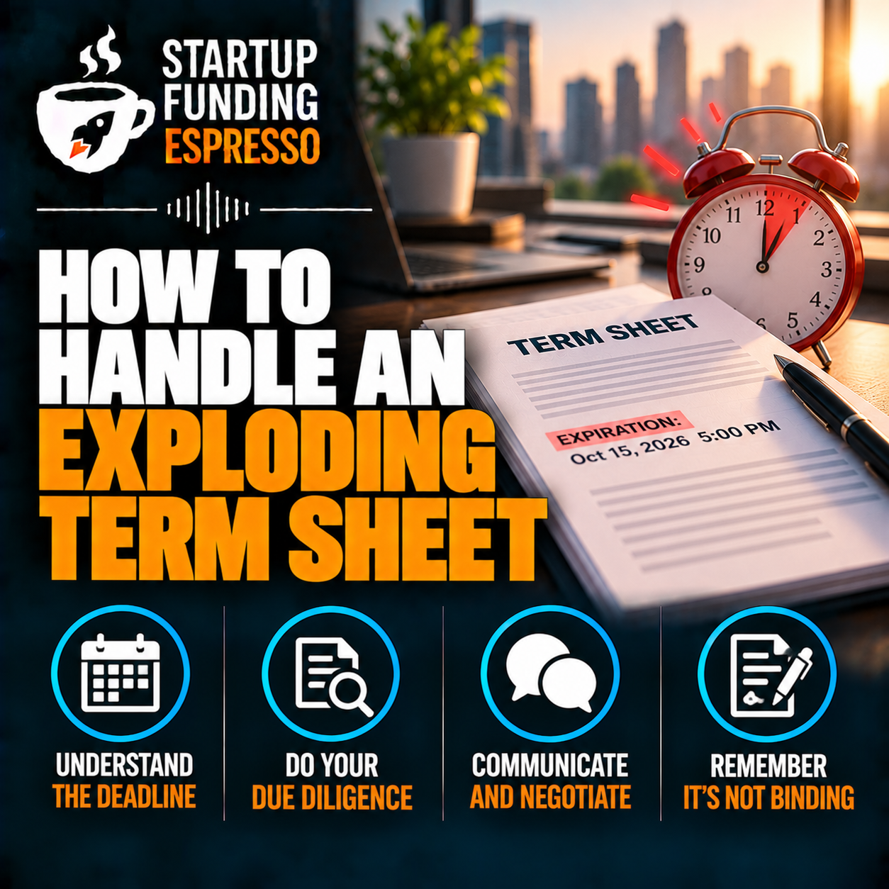 Startup Funding Espresso – How To Handle an Exploding Term Sheet